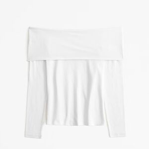 A&F Off Shoulder White Top